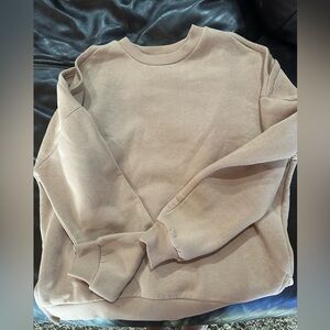 Francesca's Collections Tan Pullover Slit Sleeve Feature